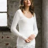 A Postcard from Brighton Lauren Long Sleeve Top White