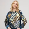 Aldo Martin Gia Printed Jacket Blue