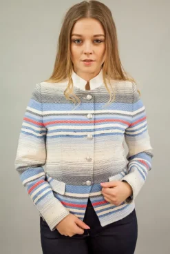 BARILOCHE BAGALA STRIPE SUMMER JACKET RED, BLUE & WHITE