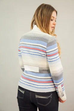 BARILOCHE BAGALA STRIPE SUMMER JACKET RED, BLUE & WHITE