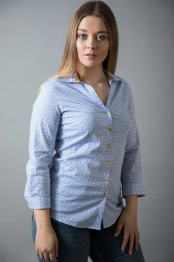 BARILOCHE LUARCA DAISY PRINT SHIRT BLUE