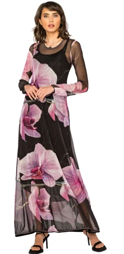 Beate Heymann Maxi Mesh Orchid Dress