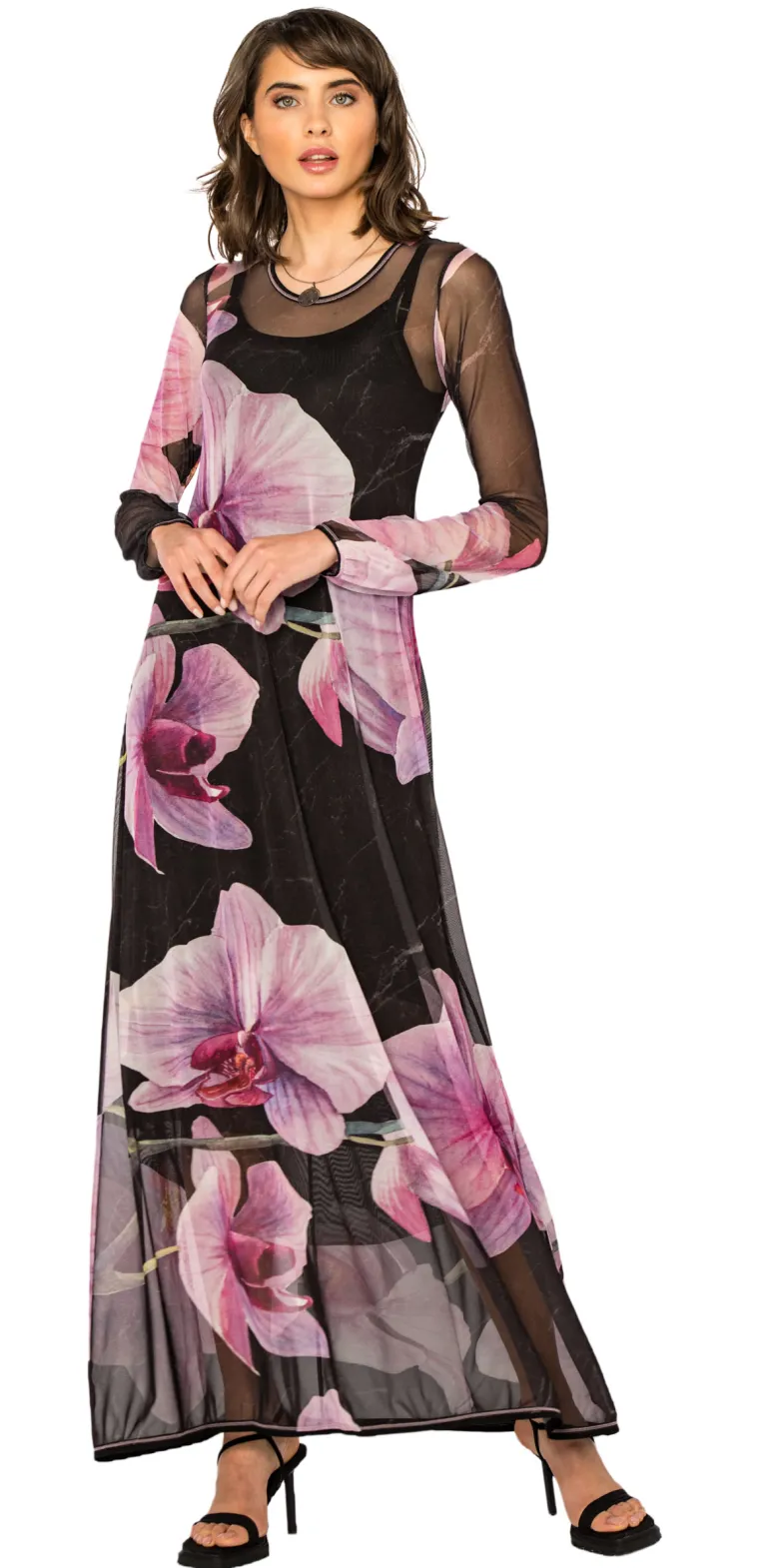 Beate Heymann Maxi Mesh Orchid Dress