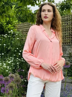 Beate Heymann Satin Blouse Apricot