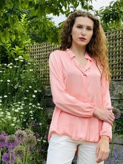 Beate Heymann Satin Blouse Apricot