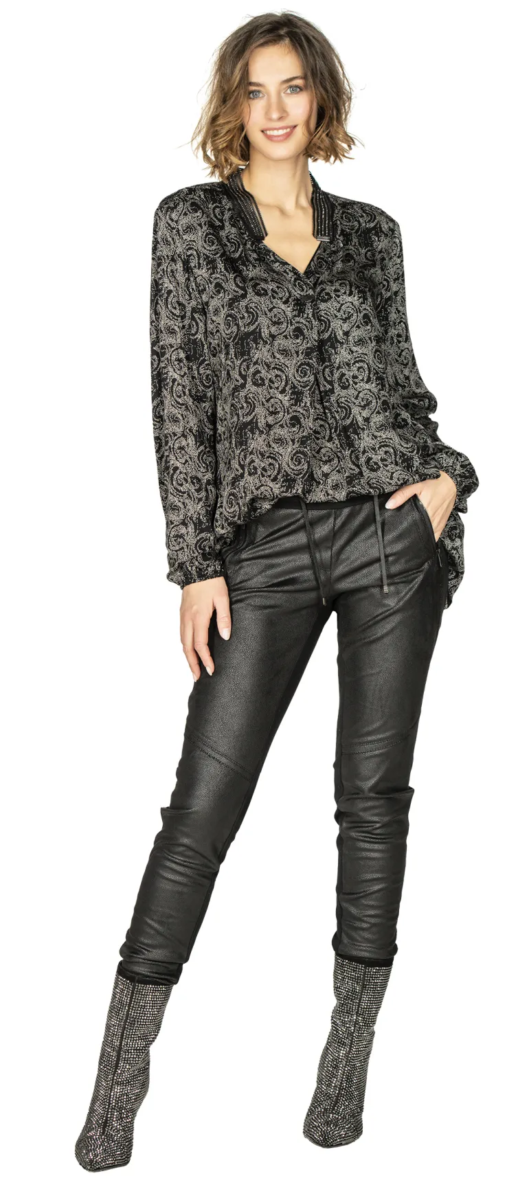 Beate Heymann Strass Blouse Black