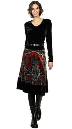 Beate Heymann Velvet Skirt Red