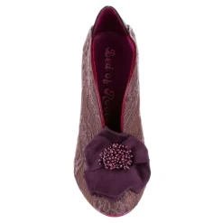 Bed of Roses Moonlit Serenade Purple Lace Heels