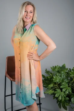 BL^NK LEENITA SHIRT DRESS ORANGE