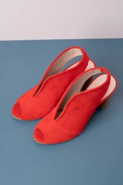 CARA ATLANTA HIGH SANDAL - NAVY OR TOMATO