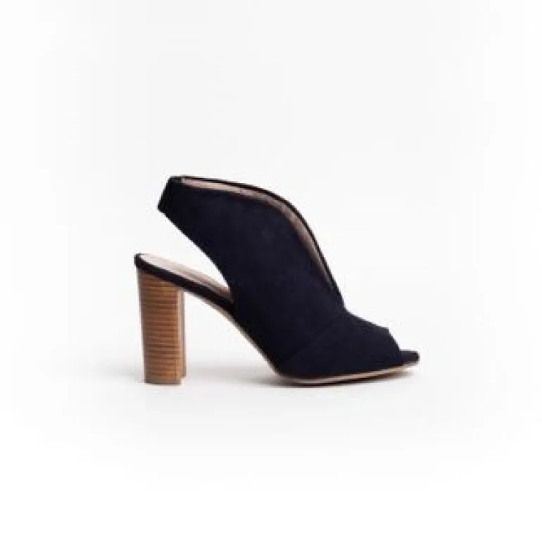 CARA ATLANTA HIGH SANDAL - NAVY OR TOMATO
