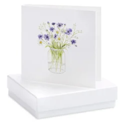 CORNFLOWER CARD STUD EARRINGS