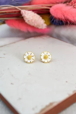 DAISY ENAMEL STUDS
