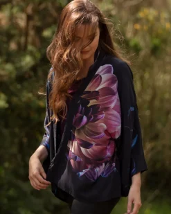 Deep As Dahlias Short Kimono