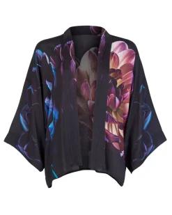 Deep As Dahlias Short Kimono