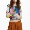 Desigual Airplane Lacroix Crop Top Tutti Fruti