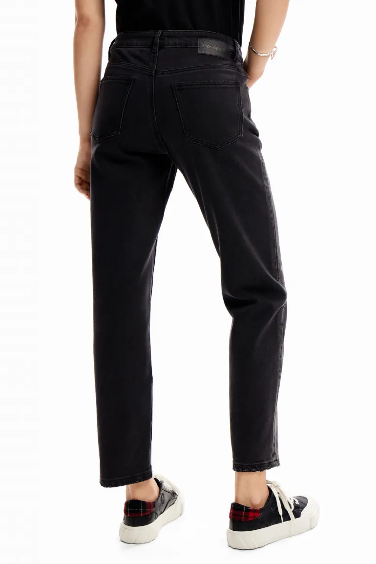 Desigual Appliquéd Jeans Black