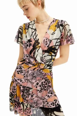 Desigual Cadiz Mini Wrap Dress Tutti Frutti