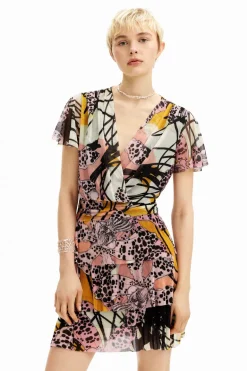 Desigual Cadiz Mini Wrap Dress Tutti Frutti