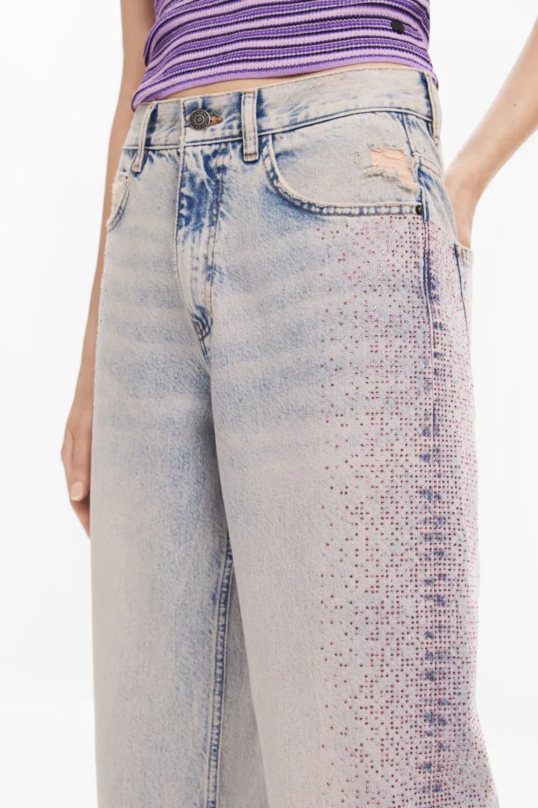 Desigual Cara Denim Jeans with Diamanté