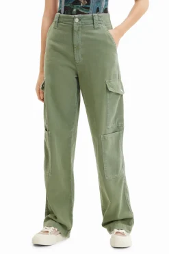 Desigual Cargo Trousers Bottle Green