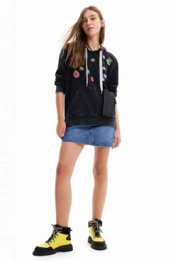 Desigual College Patch Hoodie