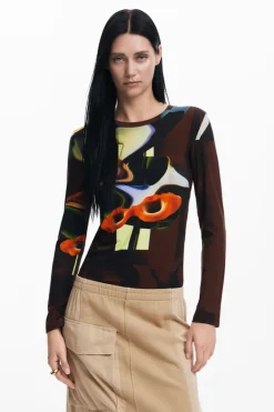 Desigual Dreamy Tee Chocolate Brown