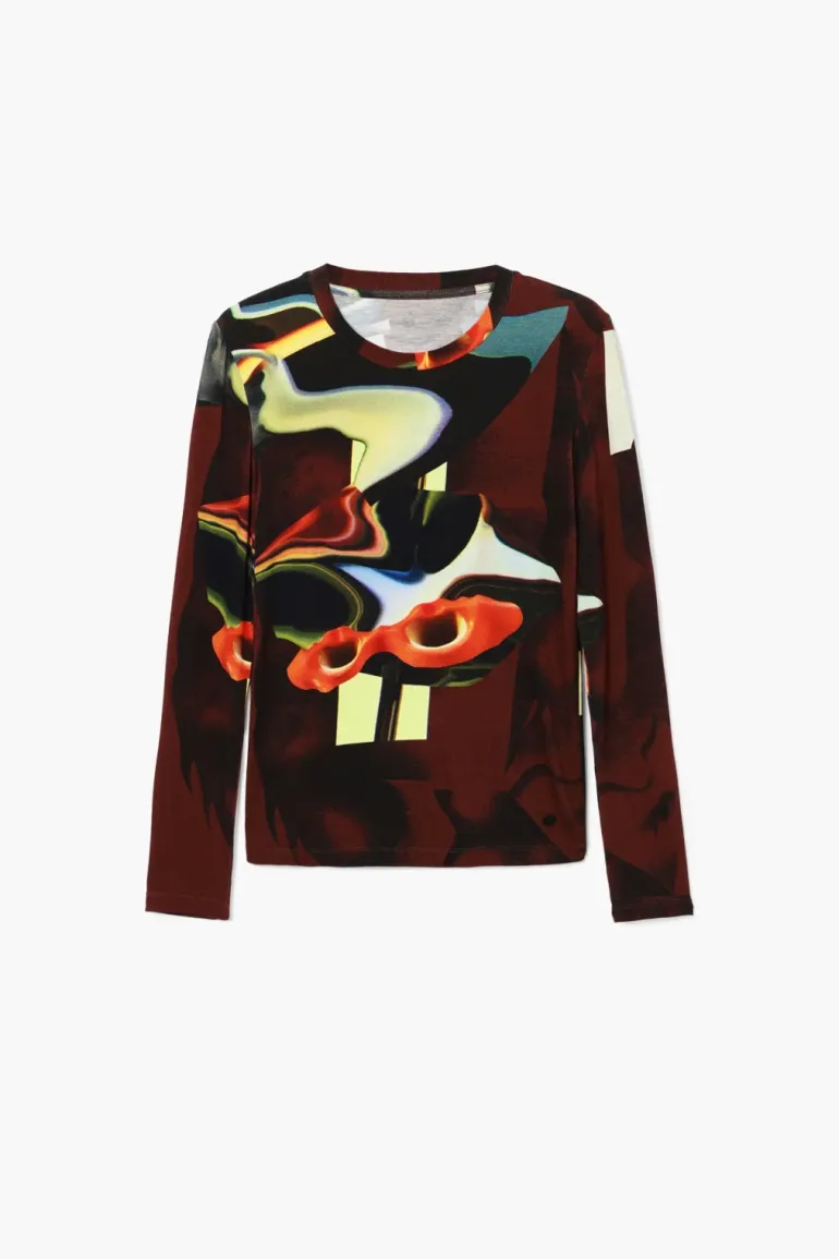 Desigual Dreamy Tee Chocolate Brown