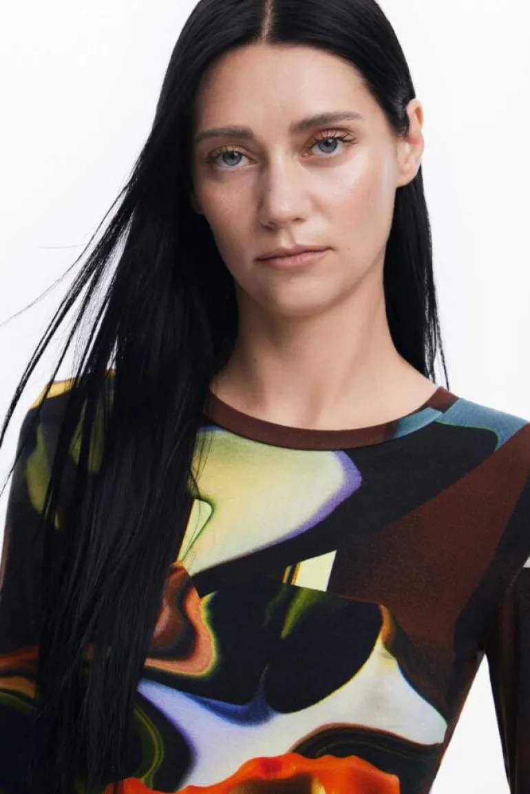 Desigual Dreamy Tee Chocolate Brown