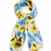 Desigual Floral Scarf Blue Water