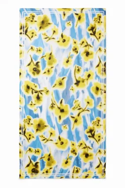 Desigual Floral Scarf Blue Water