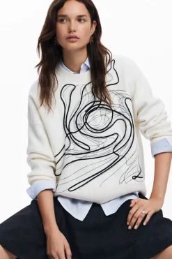 Desigual Montpellier Sweater White