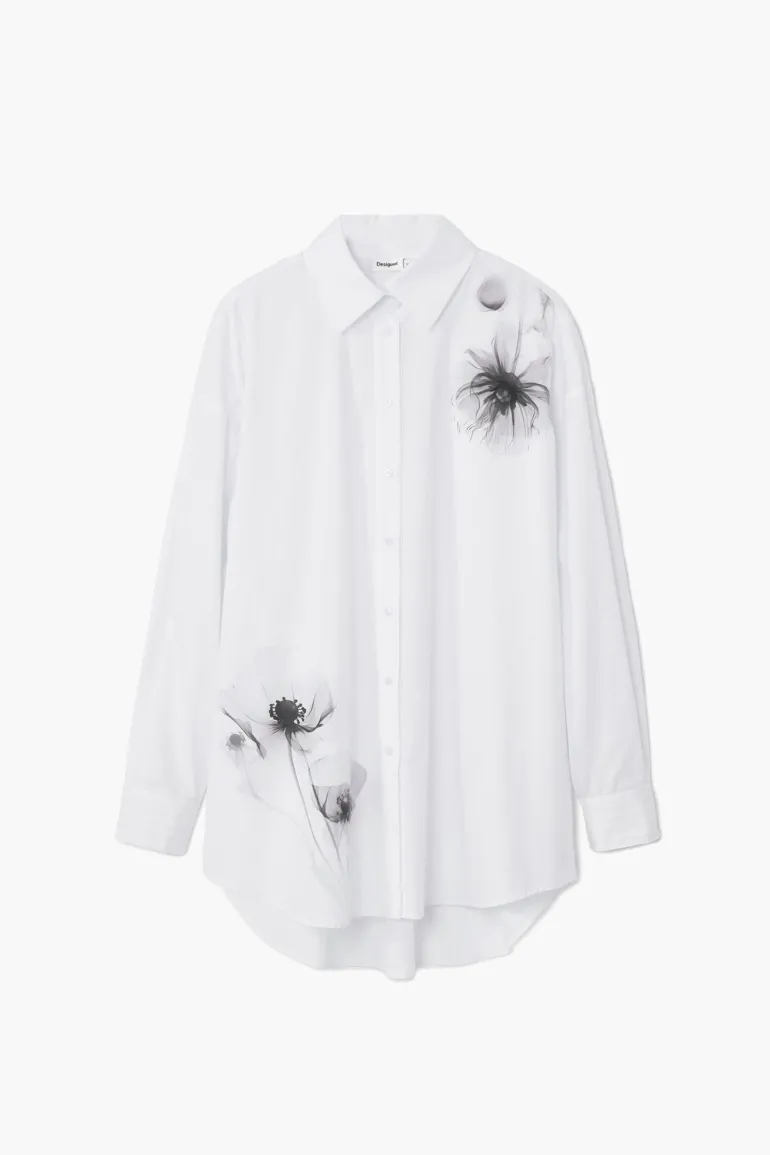 Desigual Osaka Poppy Shirt White