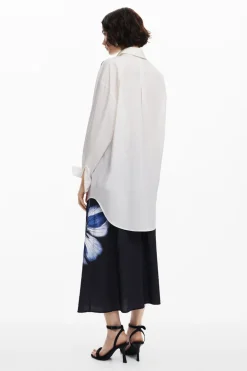 Desigual Osaka Poppy Shirt White