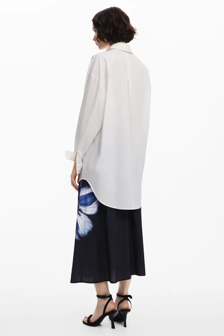 Desigual Osaka Poppy Shirt White