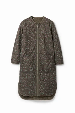 Desigual Padded Odense Long Jacket Khaki