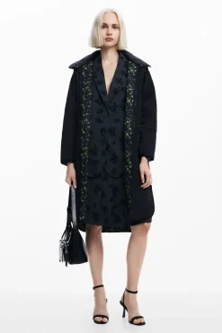 Desigual Padded Odense Long Jacket Black