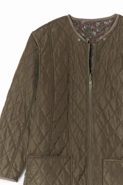 Desigual Padded Odense Long Jacket Khaki