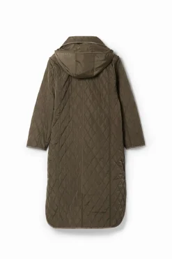 Desigual Padded Odense Long Jacket Khaki