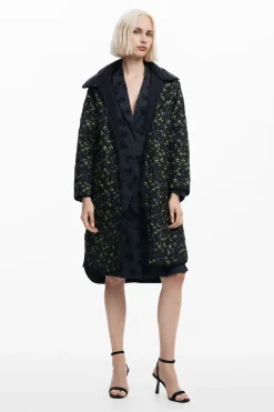 Desigual Padded Odense Long Jacket Black