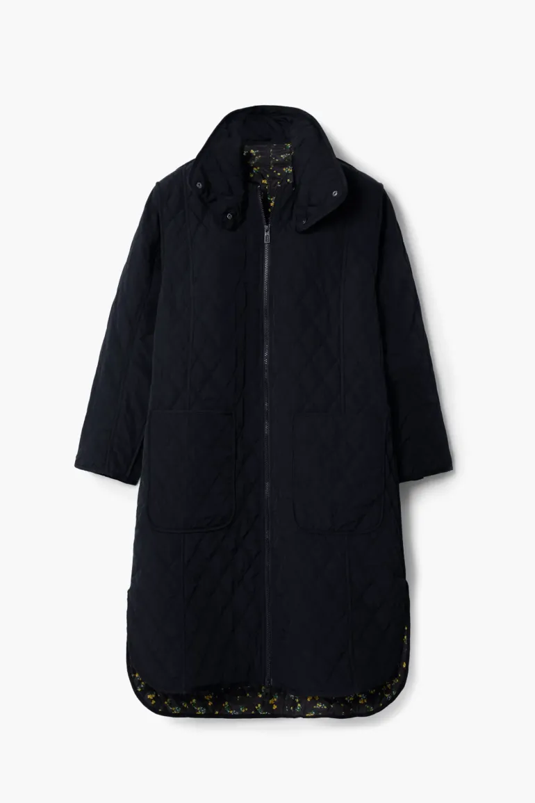Desigual Padded Odense Long Jacket Black