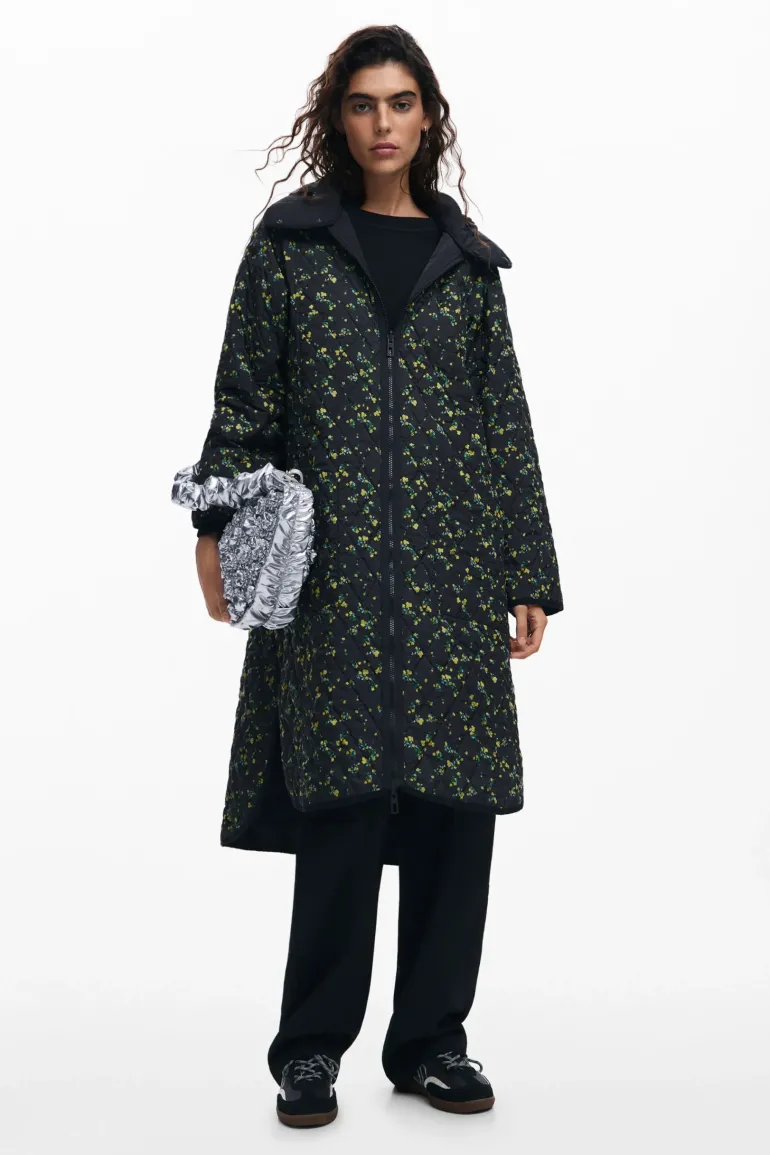 Desigual Padded Odense Long Jacket Black