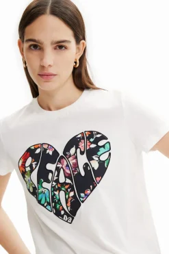 Desigual Peace Logo T-Shirt White