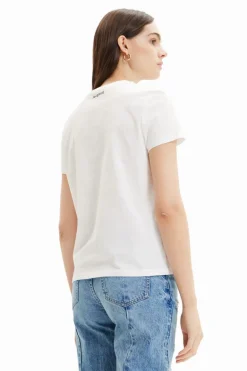 Desigual Peace Logo T-Shirt White