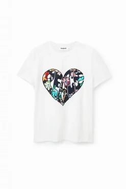 Desigual Peace Logo T-Shirt White