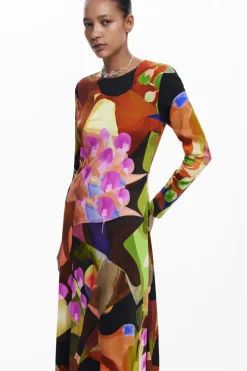 Desigual Petals Lacroix Midi Dress