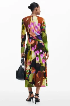 Desigual Petals Lacroix Midi Dress