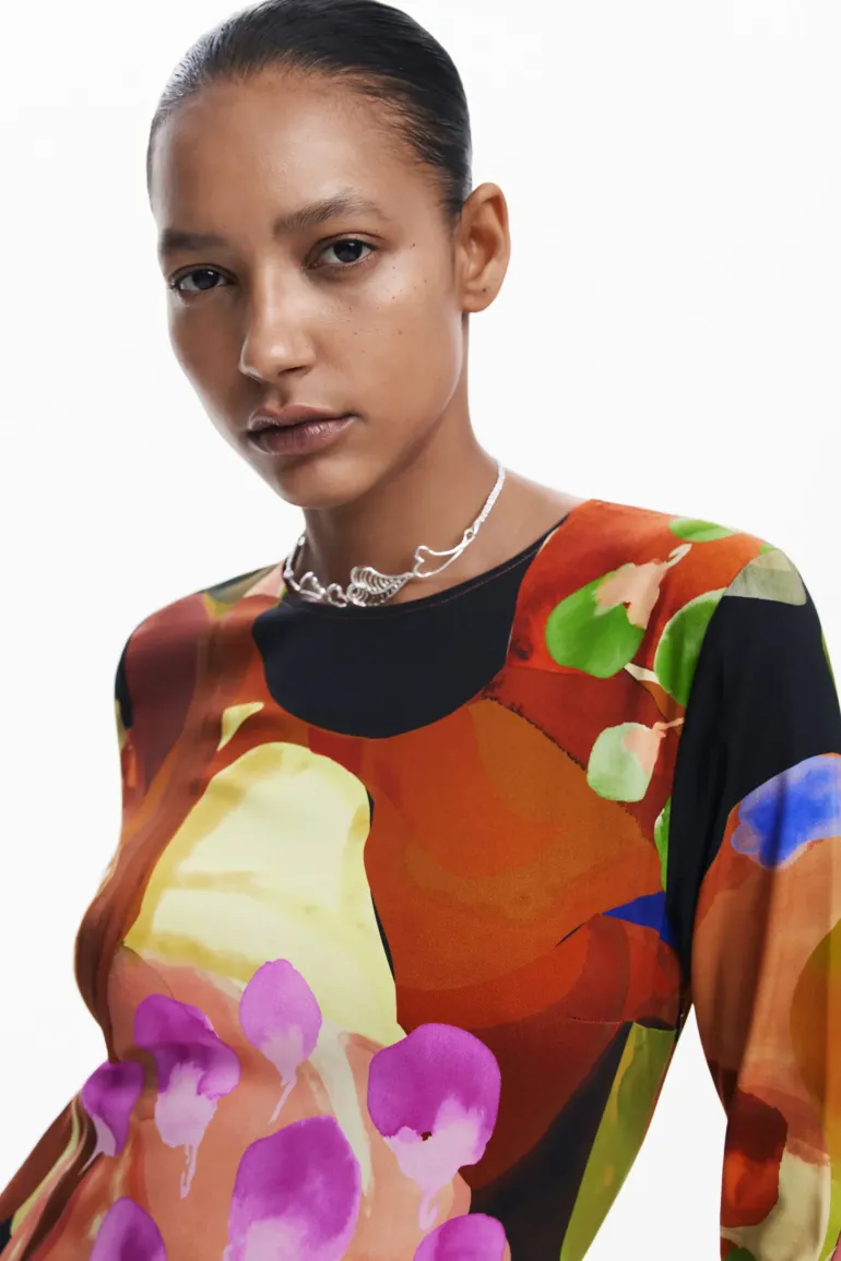 Desigual Petals Lacroix Midi Dress