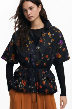 Desigual Poncho Artistic Flower