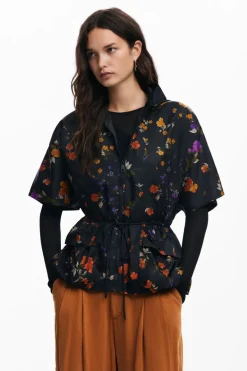 Desigual Poncho Artistic Flower